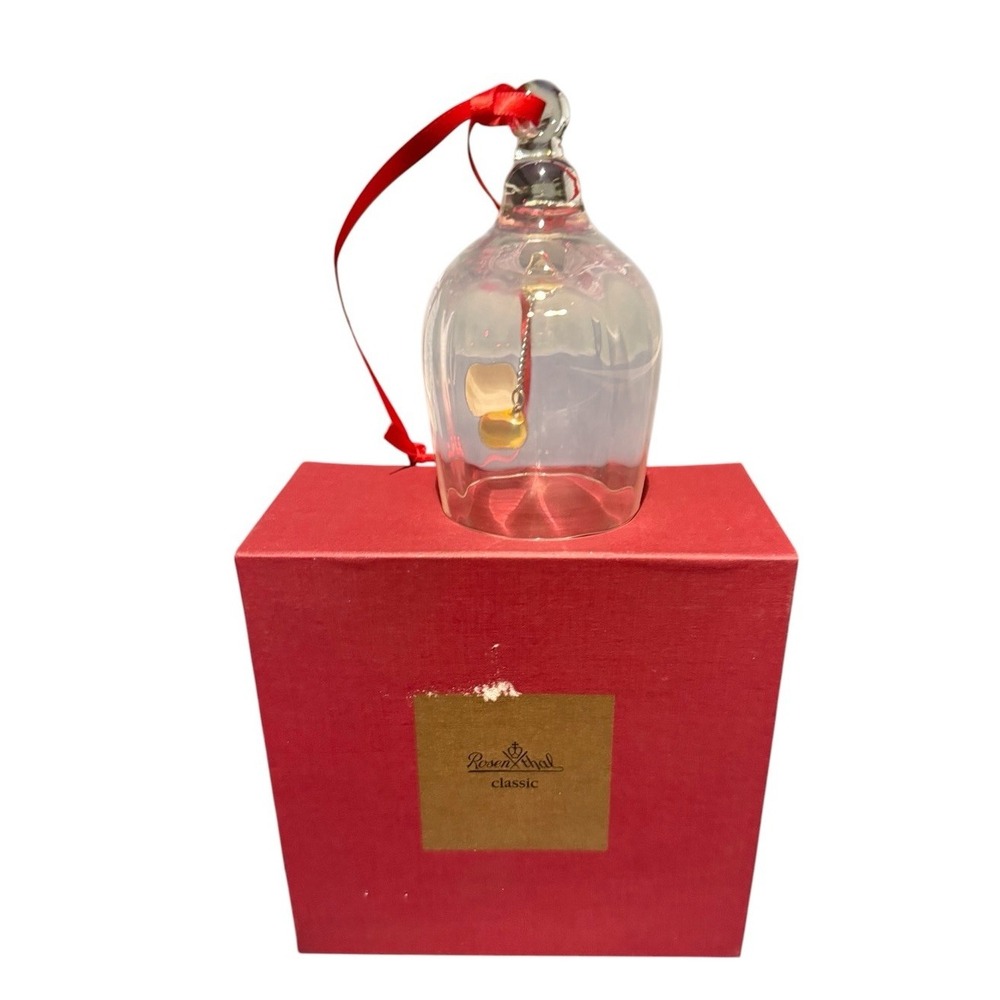 ROSENTHAL Fine Crystal Glass Bell Ornament w/ Box